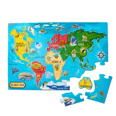 Melissa And Doug World Map Jumbo Floor Puzzle 33pc