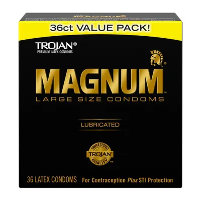 Trojan MAGNUM for Comfort and Sensitivity Large Size Condoms - 36ct