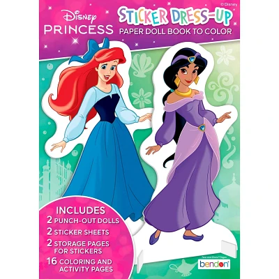 Disney Princess Sticker Dress Up Paper Doll Book