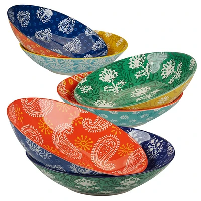 Certified International Set of 6 40oz Carnival Soup/Pasta Bowls