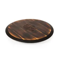 NCAA Clemson Tigers Fire Acacia Wood Lazy Susan Serving Tray