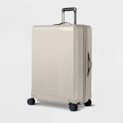 Signature Hardside Large Checked Spinner Suitcase Matte Atmosphere - Open Story