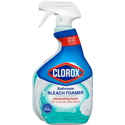 Clorox Bathroom Foamer with Bleach Spray Bottle Ocean Mist - 30 fl oz