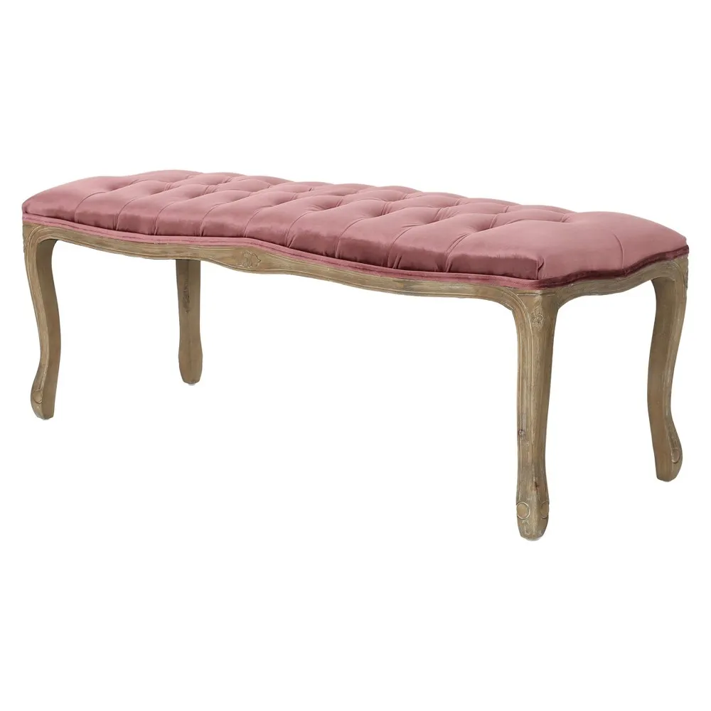 Tassia New Velvet Tufted Bench - Blush - Christopher Knight Home