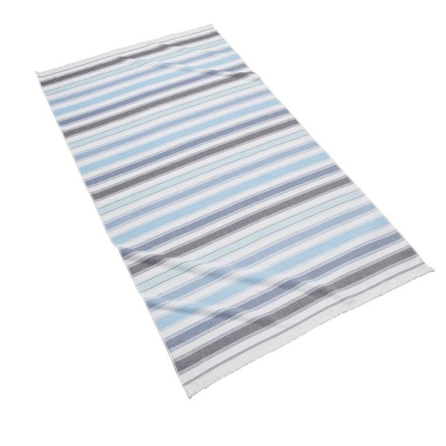 Linea Striped Beach Towel - Cassadecor: 100% Cotton, Lightweight, Terry Construction