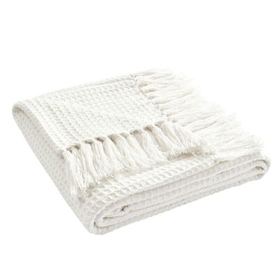 Lush Dcor 50x60 Waffle Cotton Knit Throw Blanket