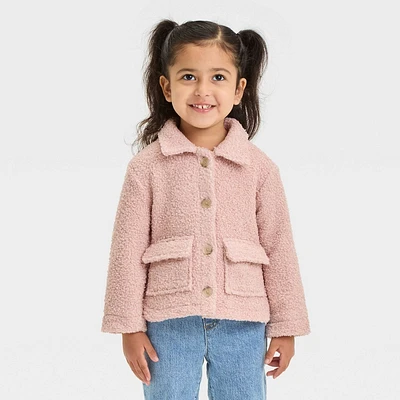 Toddler Girls Faux Shearling Jacket