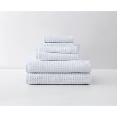 6pc Northern Pacific Bath Towel Set White - Tommy Bahama: Cotton Terry, Lightweight, Assorted Sizes