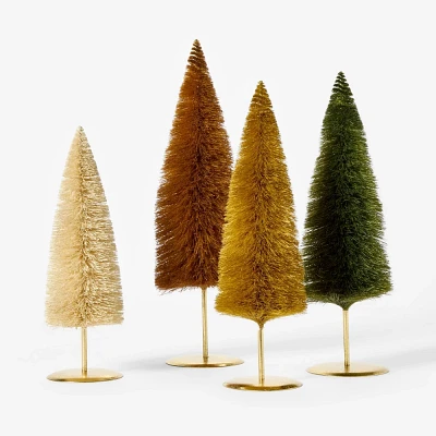 Set of 4 Decorative Bottle Brush Trees - Threshold designed with Studio McGee