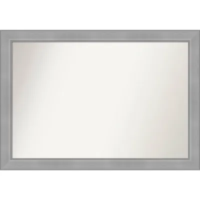 40 in. x 28 in. Modern Wall Mirror in Brushed Nickel 40 in. x 28 in. Modern Wall Mirror in Brushed Nickel