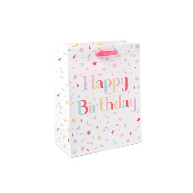 Medium Birthday Gift Bag with Glitter - Spritz