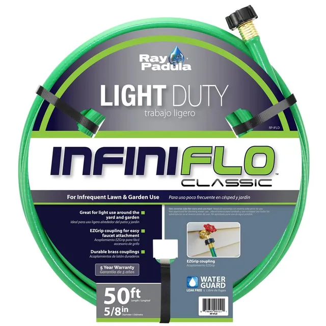 Ray Padula InfiniFlo 50ft Platinum Heavy Duty Garden Hose