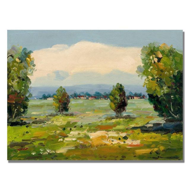 Trademark Fine Art 18 x 24 A New Day III by Rio: Gallery-Wrapped Canvas, Digital Landscape Art, Modern Decor Style