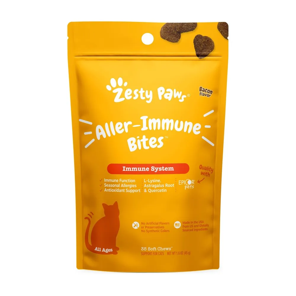 Zesty Paws Hemp Elements Allergy Immune Soft Chews for Dogs - Cheese Flavor  - 90ct