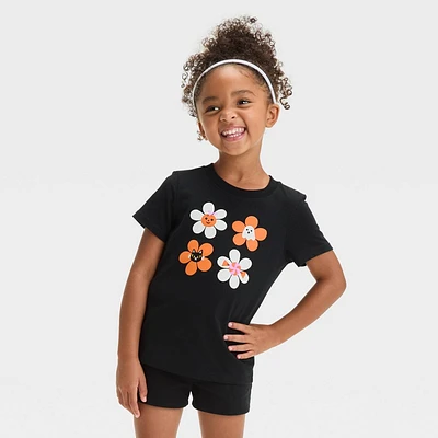 Toddler Girls Halloween Daisy Short Sleeve T-Shirt