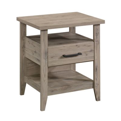 Summit Station Nightstand Oak - Sauder: Bedside Table with Storage, 2 Open Shelves, Laurel Oak Finish