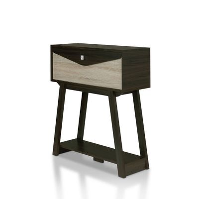 Heleney Mailbox Console Table Wenge - miBasics: Transitional Style, Rectangular, Veneer Finish with Storage Drawer