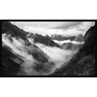 Amanti Art 42x25 Inca Trail by Pete Olsen Framed Wall Art Print Black: Wilderness Landscape, Modern Decor