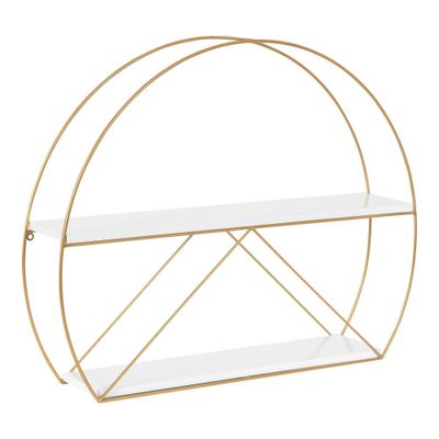 Kate & Laurel All Things Decor 26 x 5 x 21 Delmar Mid-Century Modern Wall Shelf : Metal Frame, No Assembly Required