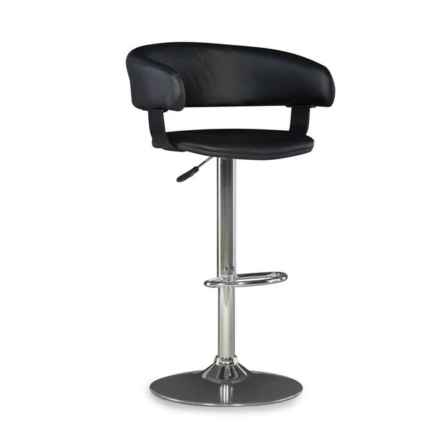 Pallas Adjustable Barrel Back Faux Leather Swivel Seat Barstool  - Powell Company