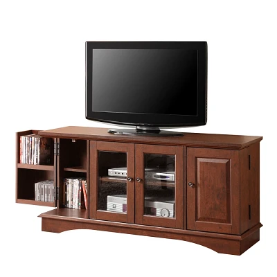 4 Door Closed Storage TV Stand for TVs up to 55  - Saracina Home: Media Console with Adjustable Shelves