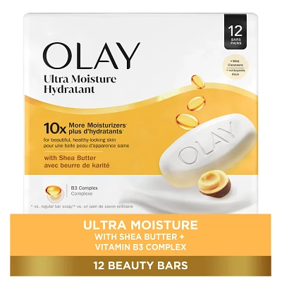 Olay Moisture Outlast Ultra Moisture Shea Butter Beauty Bar Soap with Vitamin B3 Complex - 3.17oz/