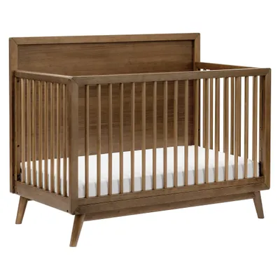 Babyletto Palma Mid-Century 4-in-1 Convertible Crib with Toddler Bed Conversion Kit