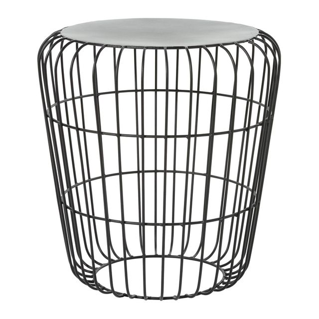 Metal Patio Accent Table - Olivia & May: Industrial Design, No Assembly Required, Fade-Resistant