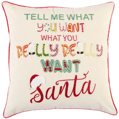 20x20 Oversize Tell me what you want... Square Throw Pillow Cover - Rizzy Home