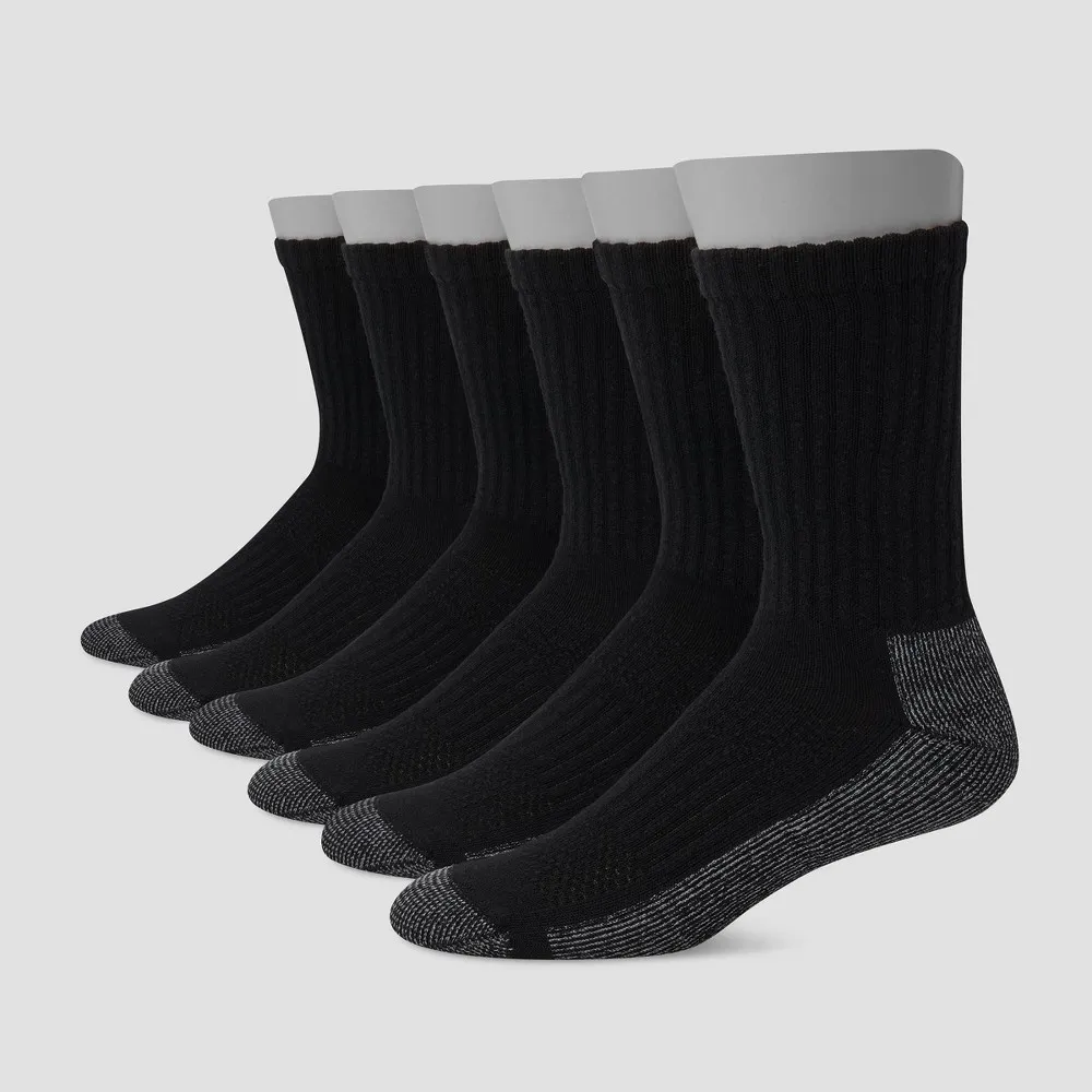 Hanes Premium Men's X-temp Breathable Ankle Socks 6pk - 6-12 : Target