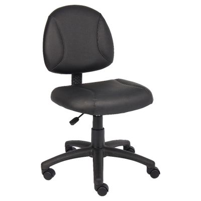 Posture Chair Black - Boss Office Products: Ergonomic Vinyl Task Chair, Swivel, Adjustable Height