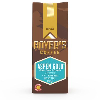 Boyers Coffee Aspen Gold Medium Roast Ground Coffee - 12oz