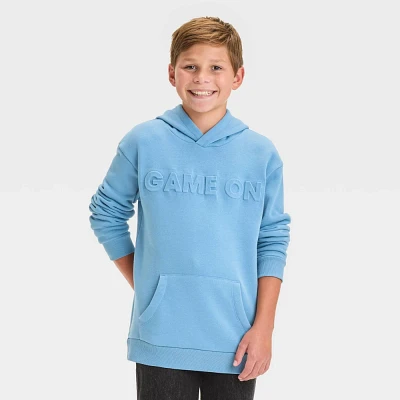 Boys Pullover Embossed Game On Graphic Hoodie