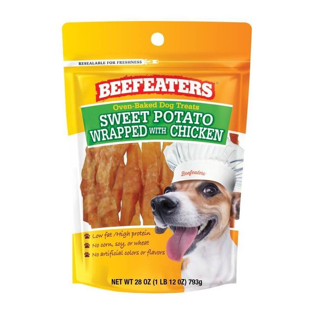 Beefeaters Sweet Potato Wrapped with Chicken Chewy Dog Treats - 28oz