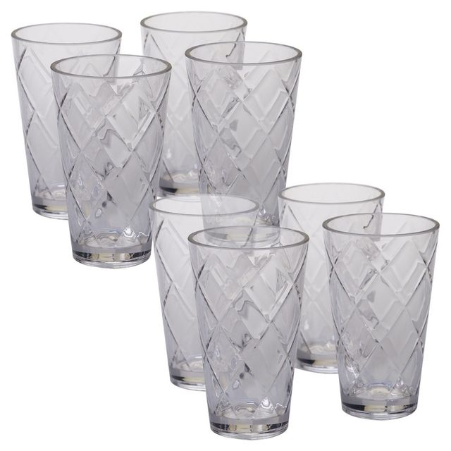 Certified International Diamond Acrylic Tumblers 20oz - Set of 8