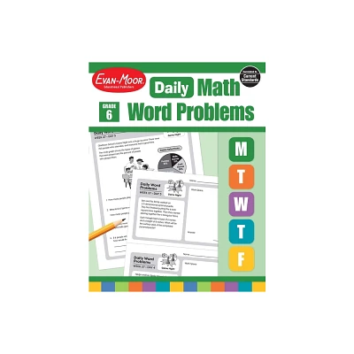 Daily Word Problems Math, Grade 6 Teacher Edition - by Evan-Moor Educational Publishers (Paperback)