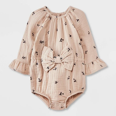 Grayson Mini Baby Girls Bow Romper