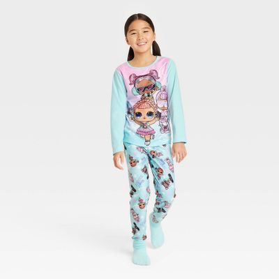 Girls LOL Surprise 2pc Pajama Set with Cozy Socks