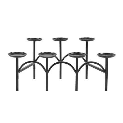 Achla Designs 10x19 Nordic Hearth Fireplace Candelabra Black