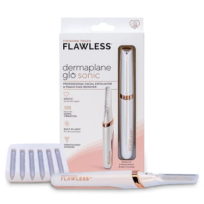 Flawless Dermaplane Glo Sonic Facial Exfoliator