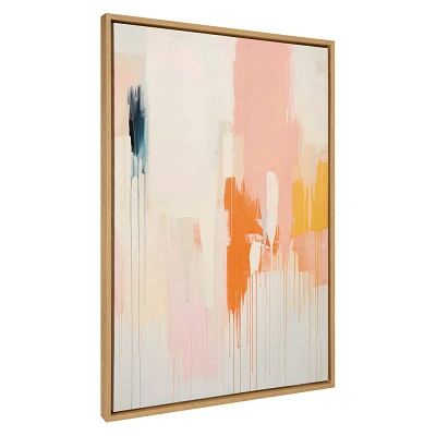 Kate & Laurel All Things Decor 31.5x41.5 Sylvie Fiesta Abstract Framed Canvas by Amy Lighthall Natural