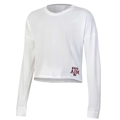 NCAA Texas A&M Aggies Womens White Long Sleeve T-Shirt