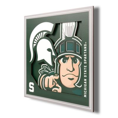 NCAA Michigan State Spartans 3D Logo Series Wall Art - 12x12