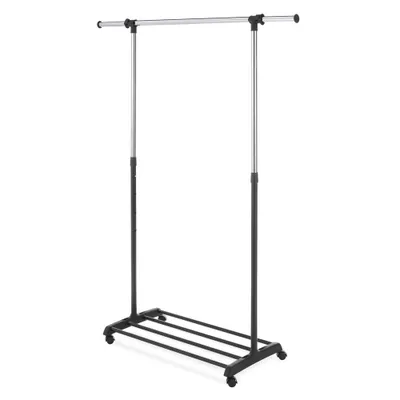 Whitmor Deluxe Adjustable Garment Rack Black