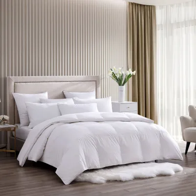 Blue Ridge Home Fashions  Naples 700 Thread Count Oversized Hungarian White Goose Down Comforter: Luxury Duvet Insert