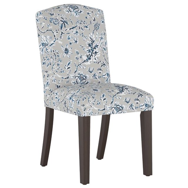 Skyline Furniture Alex Camel Back Dining Chair : Cushioned, Botanical Print, Armless