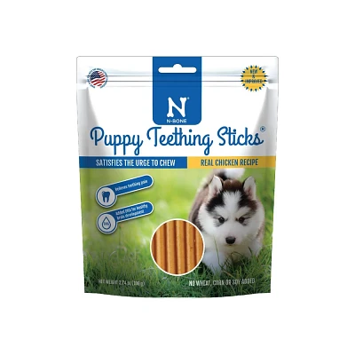 N-Bone Puppy Teething Chicken Flavor Rawhide Alternatives and Chewy Dog Treat Sticks - 3.74oz