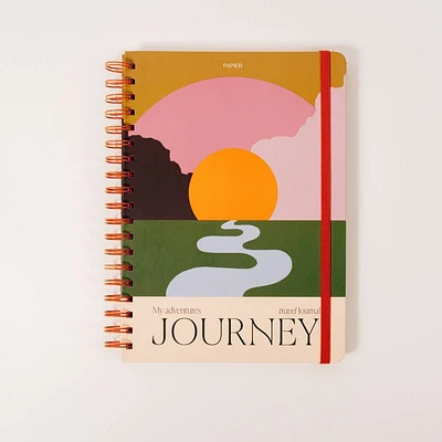 Papier 150pg Guided Notebook 9.84x7.48 Travel Journal The Sunset