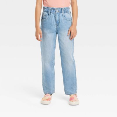 Girls Relaxed Paperbag High-Rise Waist Jeans