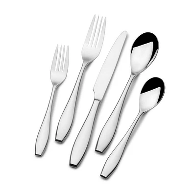 Mikasa 20pc Cayden Forged Flatware Set: 18/0 Stainless Steel, Traditional Style, Dishwasher-Safe, Service for 4